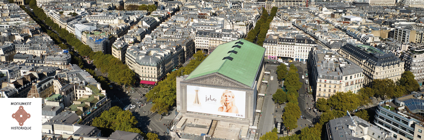 L'église de la Madeleine vue drone sur le chantier de réhabilitation